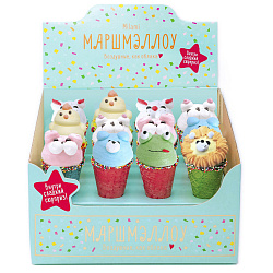 Маршмэллоу в вафельном рожке "Цветные" 1 шт., 20 г