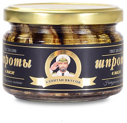 Шпроты Капитан Вкусов стекло 250г