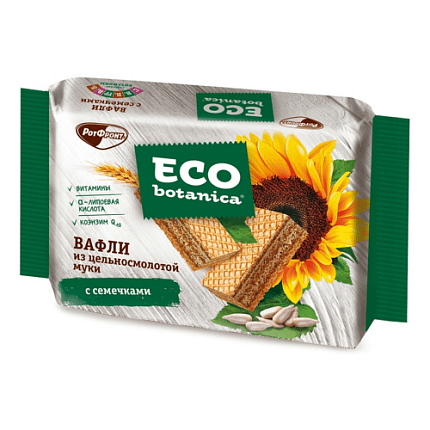 Вафли Eco Botanica из цельносмолотой муки с семечками
